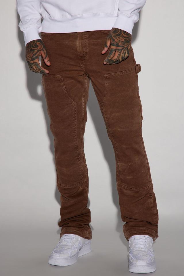 Indestructible Flared Carpenter Pants - Chocolate Product Image