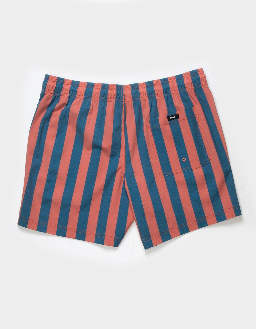 RSQ Mens 2 Color Stripe 5" Swim Shorts Product Image