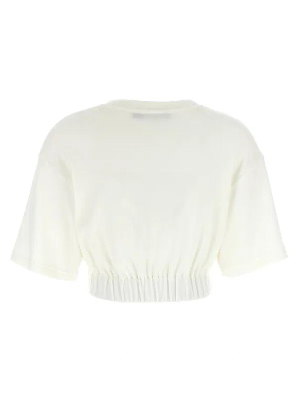 DOLCE & GABBANA Ivory Chenille T-shirt In White Product Image