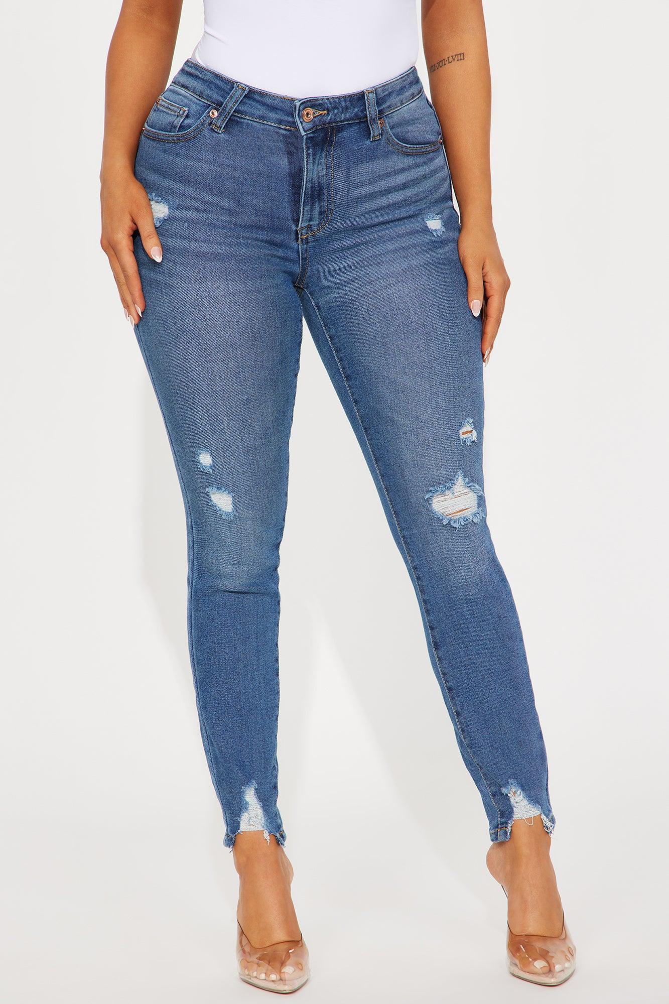 Marleen Mid Rise Stretch Skinny Jeans - Dark Wash Product Image