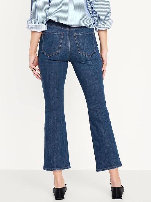 High-Waisted 90s Cropped Flare Jeans product image