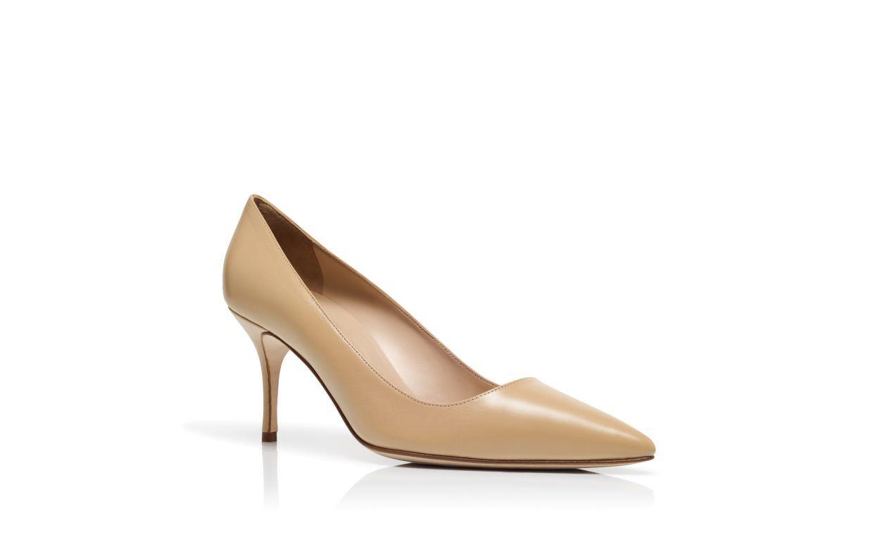 BB 70 Brown Leather Pointed Toe Pumps Product Image