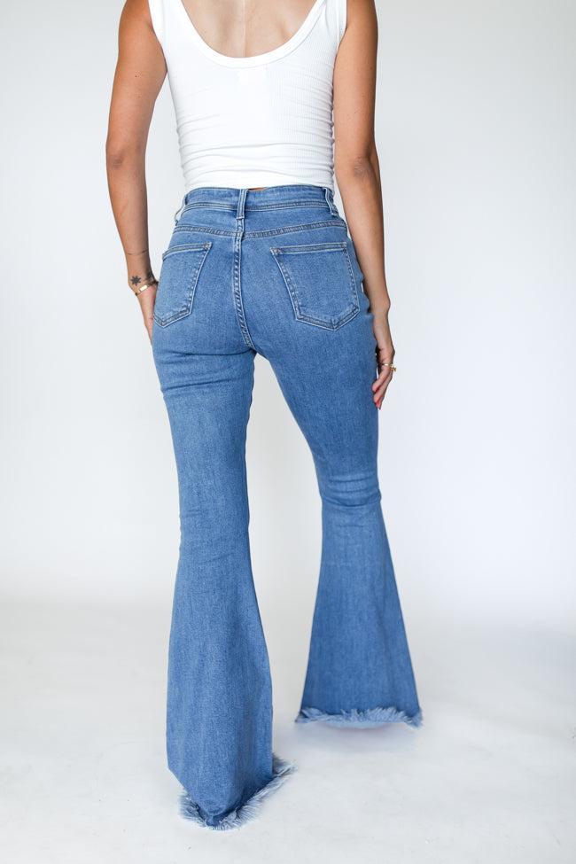 Maren Medium Wash Stretchy Flare Jeans Product Image