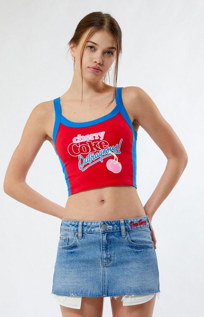 Coca Cola Women's By PacSun Cherry Coke Colorblock Tank Top Product Image