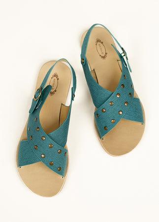 Women's Aria Sandal in Teal Product Image