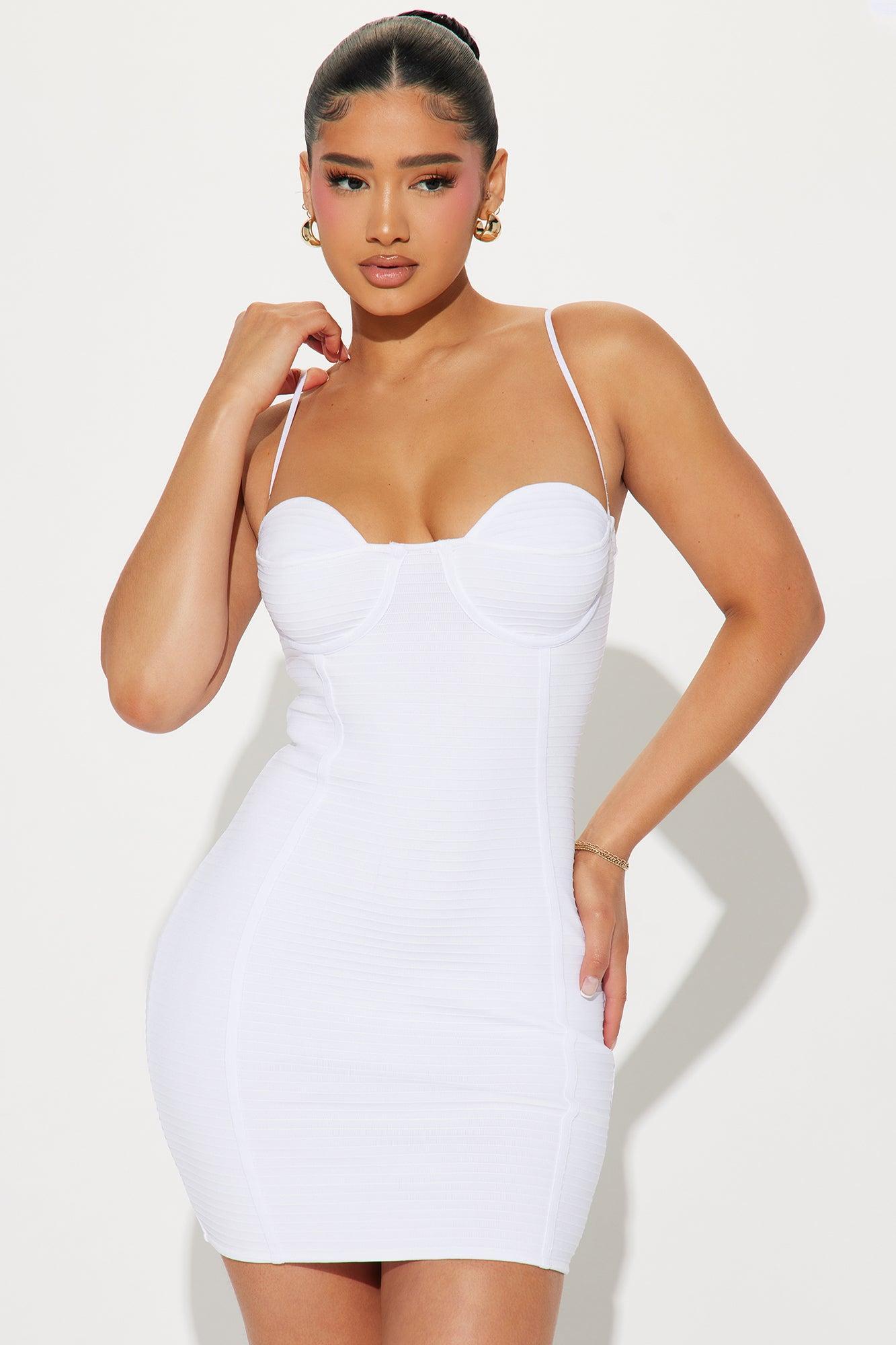 Fiora Bandage Micro Mini Dress - White Product Image