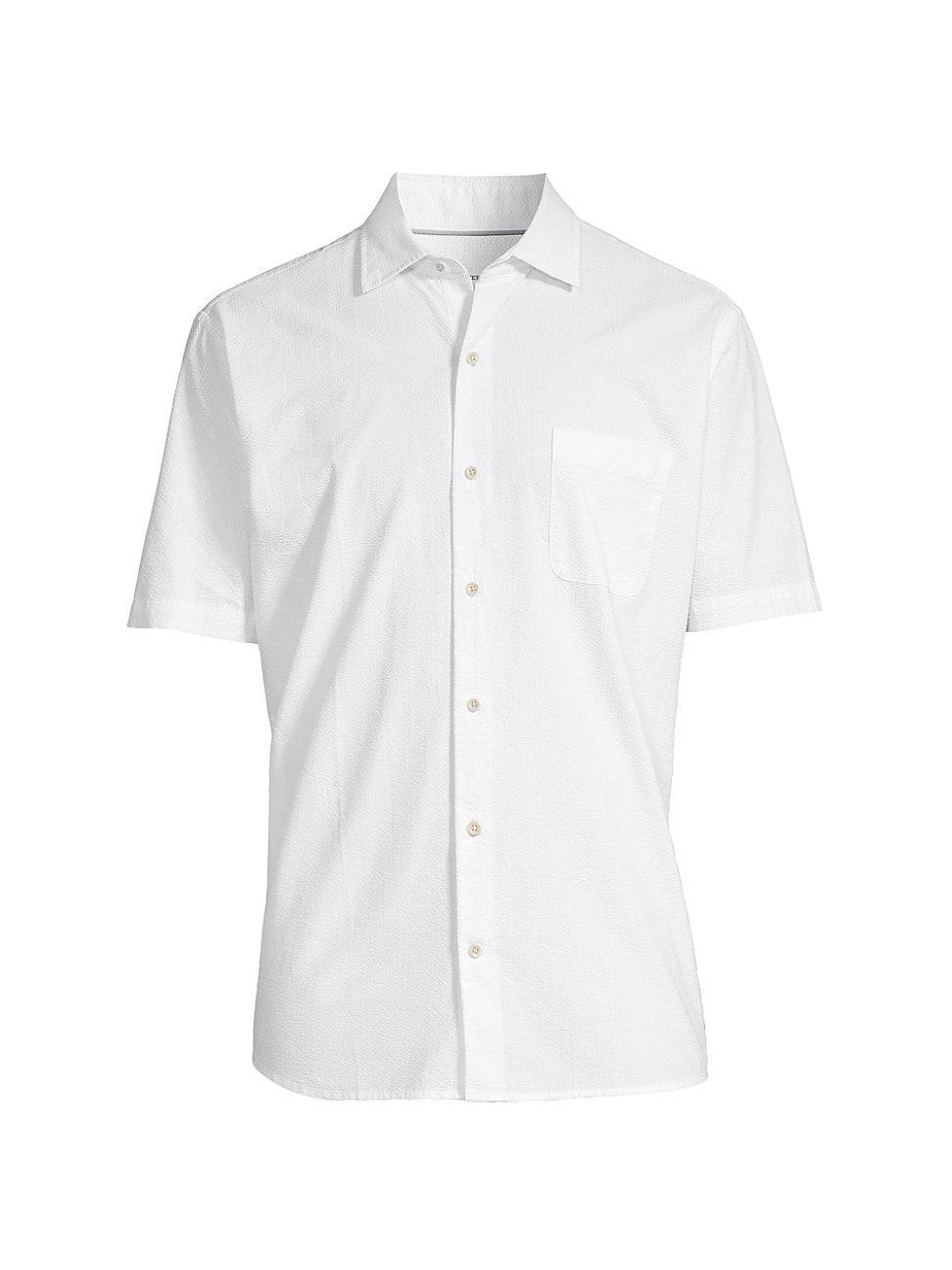 Mens Crown Seaward Seersucker Cotton Sport Shirt Product Image