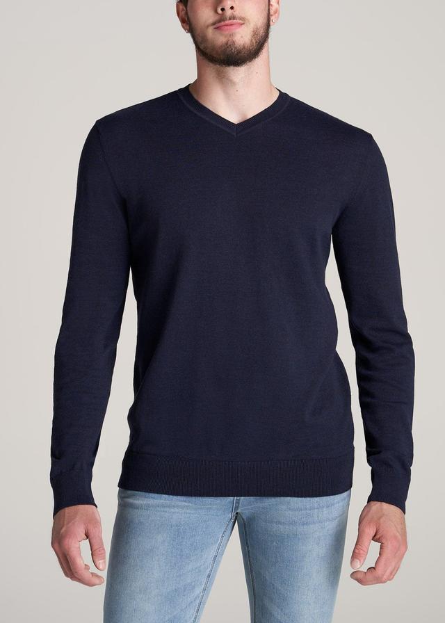 Everyday V-Neck Tall Men's Sweater in Patriot Blue Male Product Image