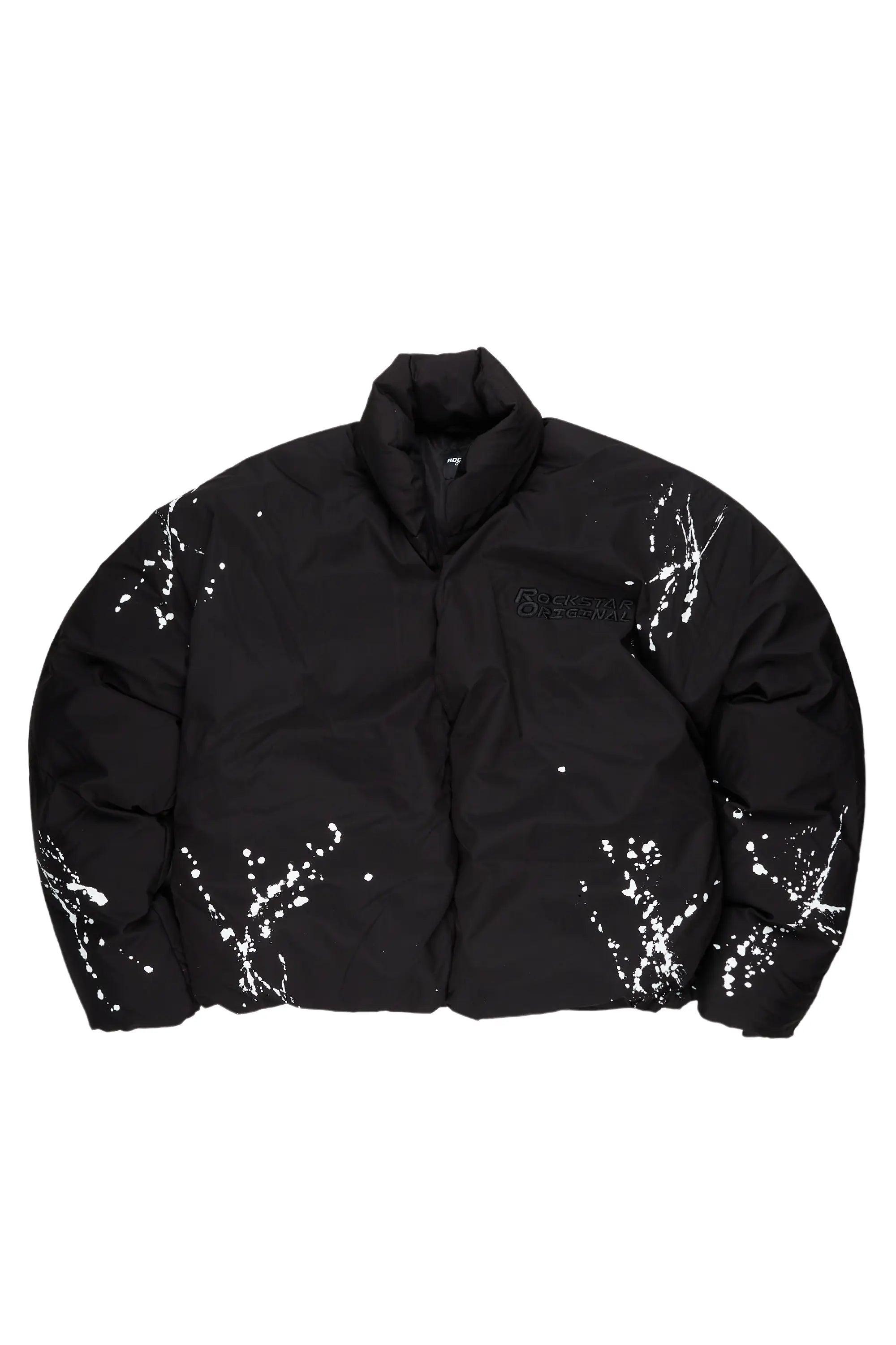 Rabbie Black/White Puffer Jacket Male Product Image