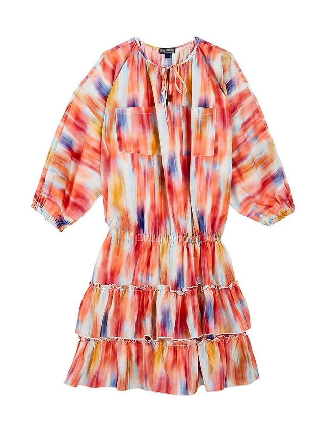 Womens Lauriane Blurred Floral Cotton-Silk Minidress Product Image