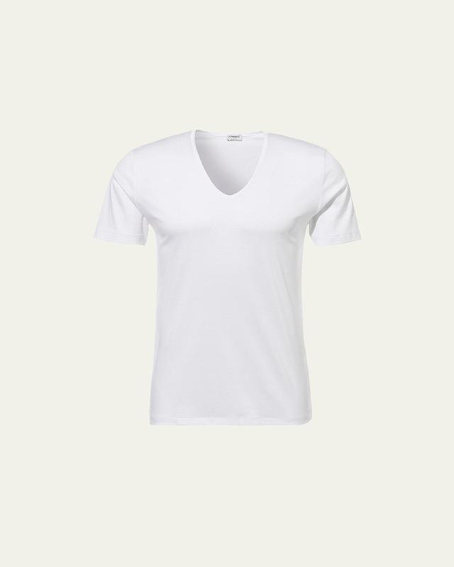 Mens Sea Island V-Neck Cotton T-Shirt Product Image