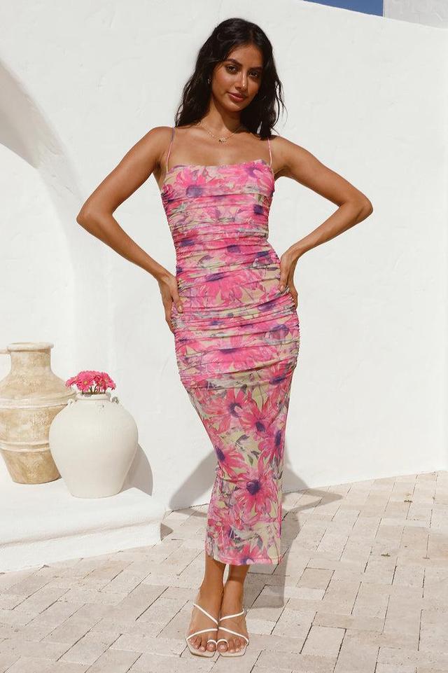 You Move Me Maxi Dress Pink Product Image