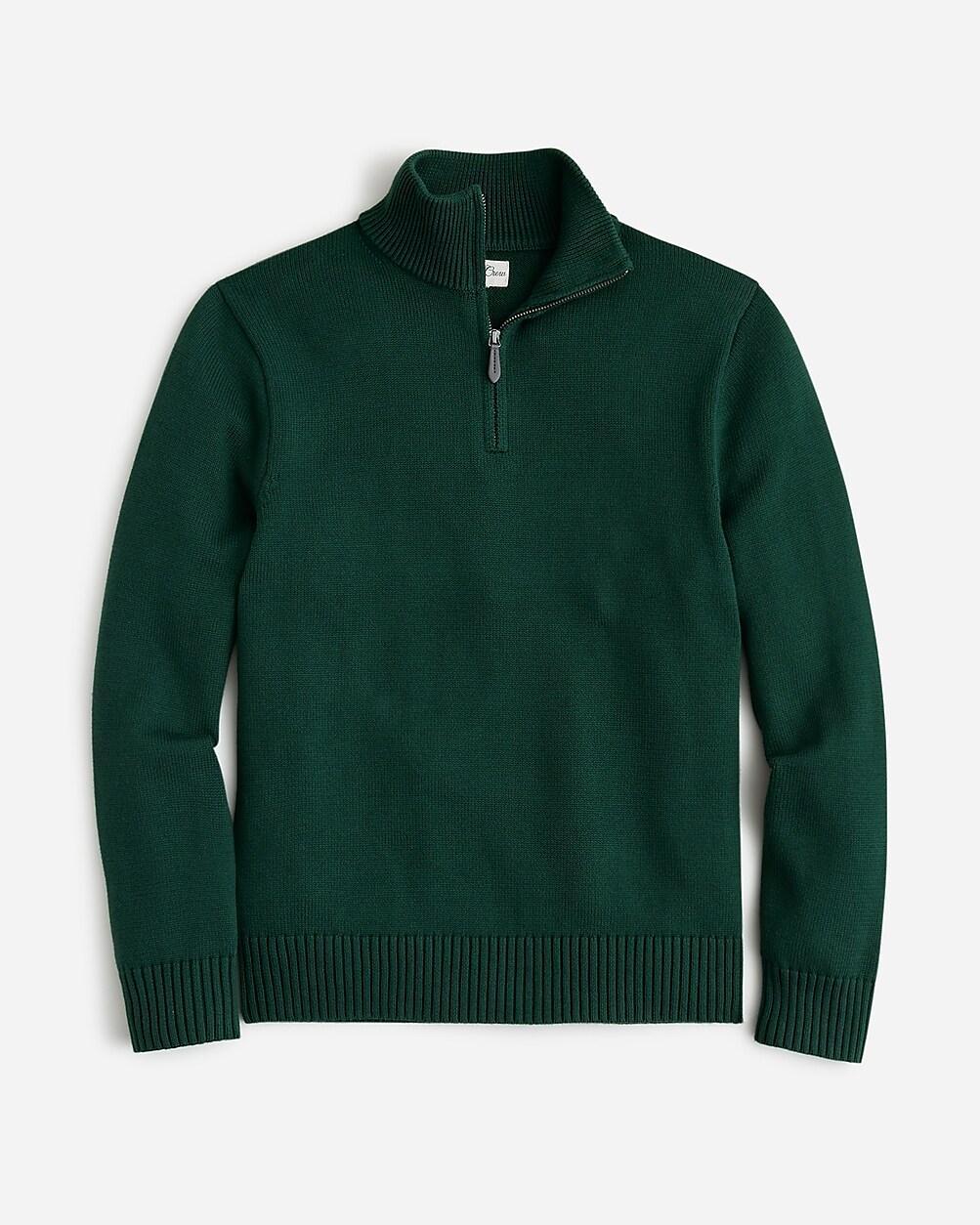 Heritage cotton half-zip sweater Product Image