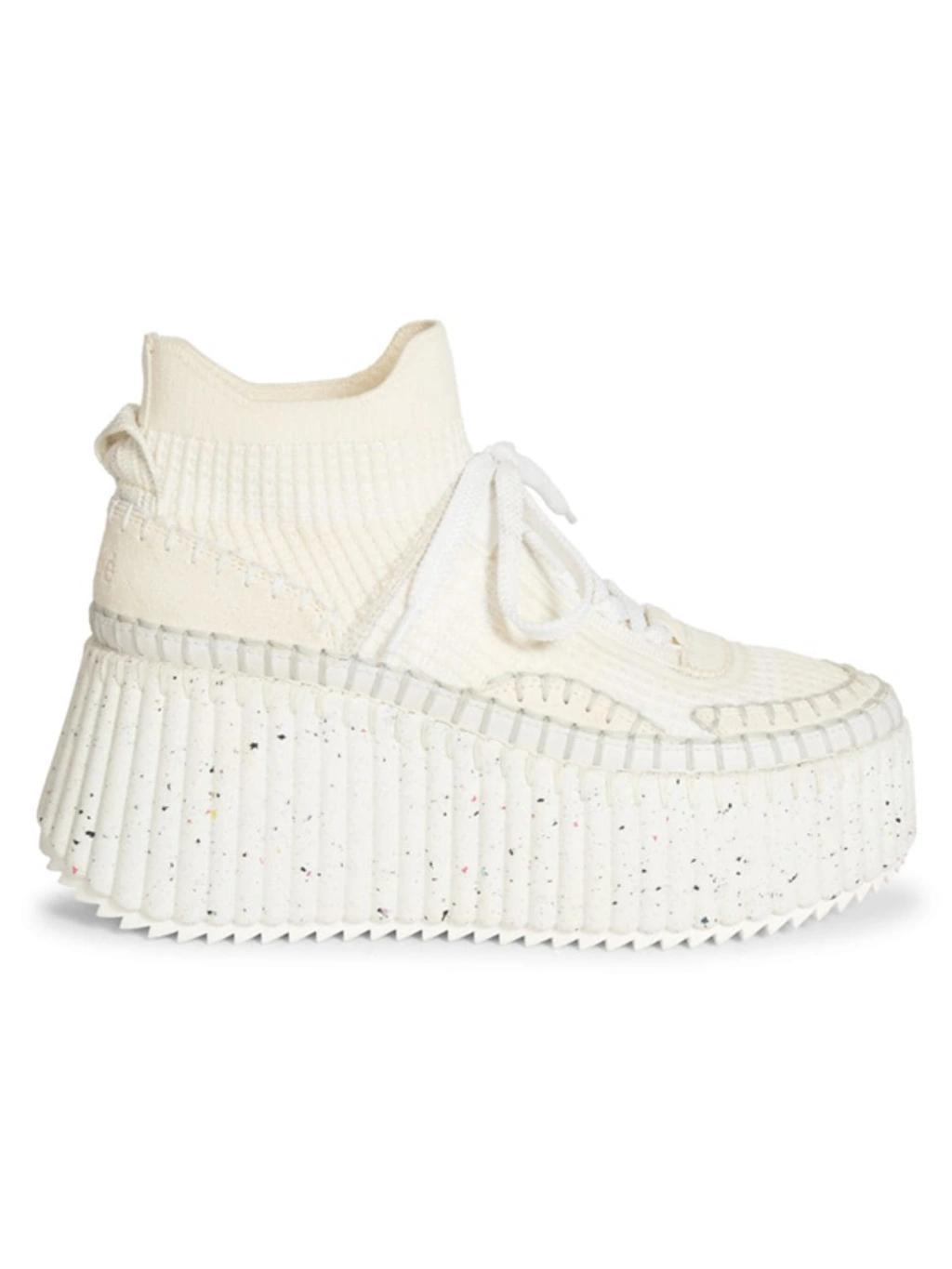 Nama Knit Platform Sneaker In White Product Image