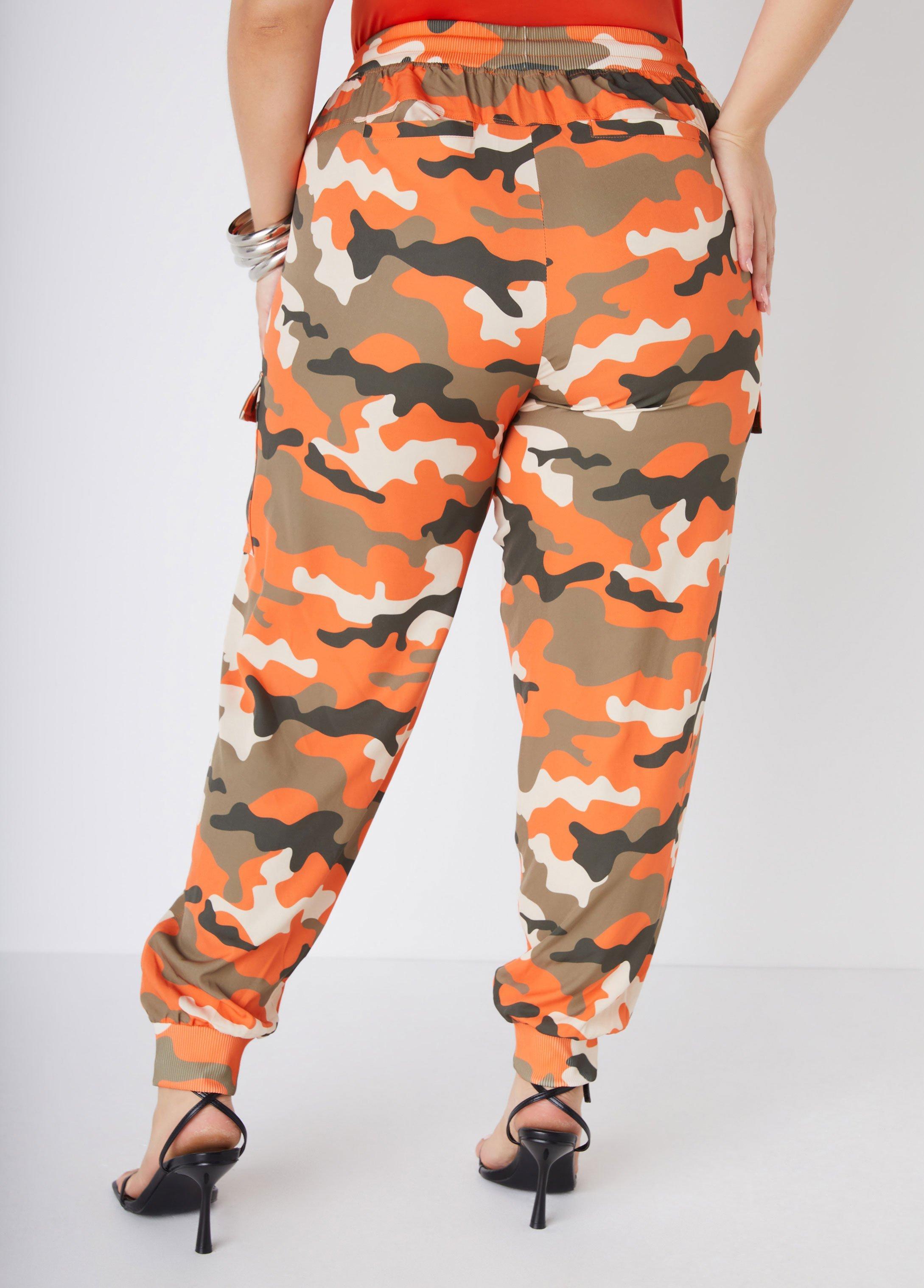 Plus Size Mid Rise Camo Cargo Joggers Ashley Stewart Product Image