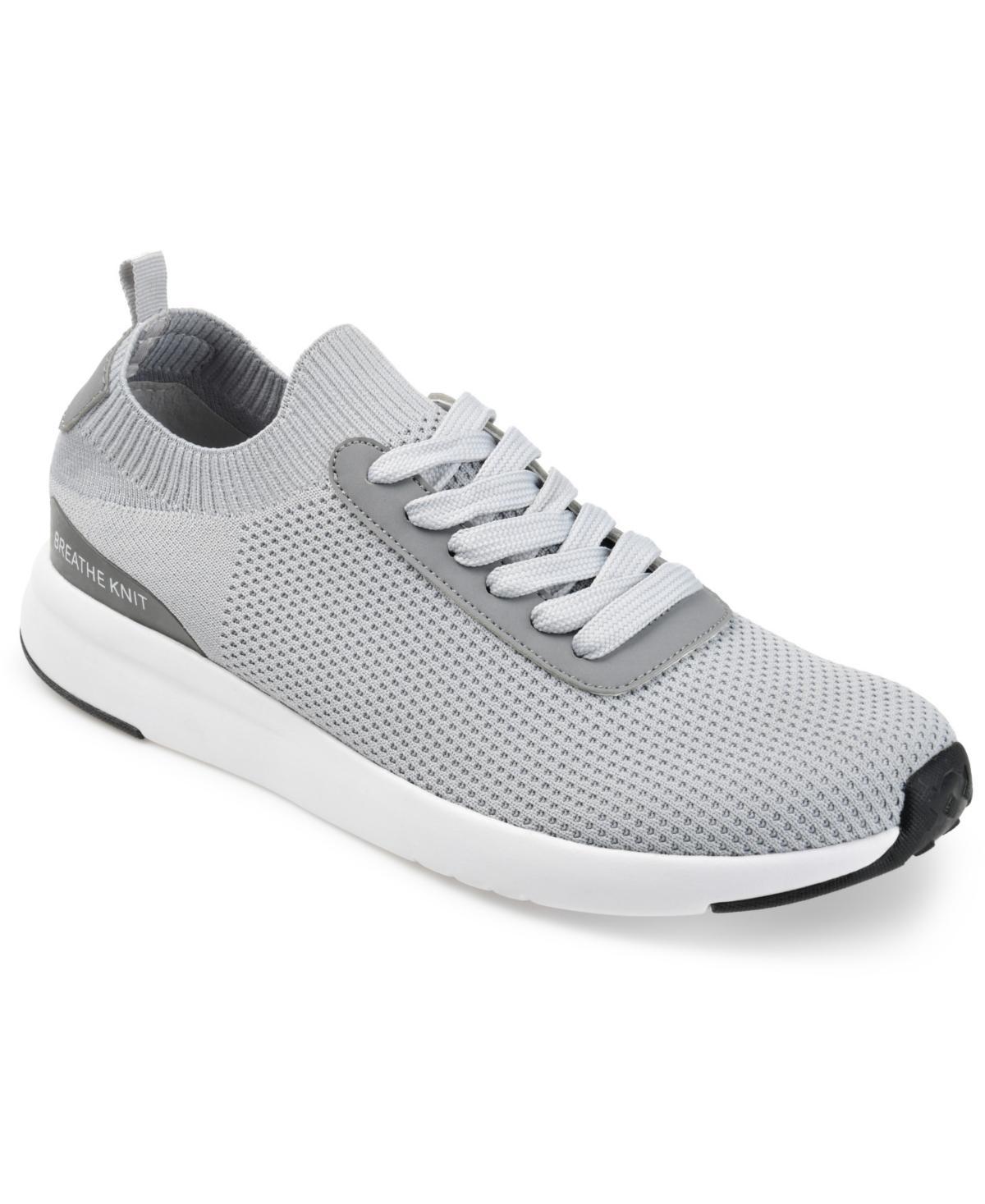 Vance Co. Grady Mens Casual Knit Sneakers Dark Grey Product Image