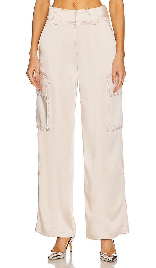 Womens Bryan Wide-Leg Satin Cargo Pants product image