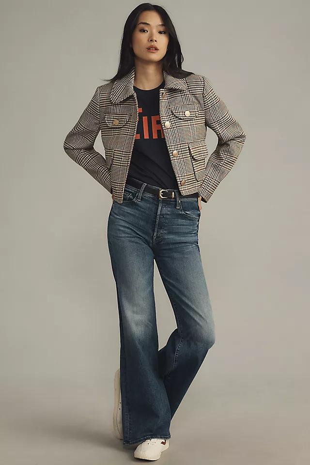 Avec Les Filles Cropped Plaid Lady Jacket Product Image