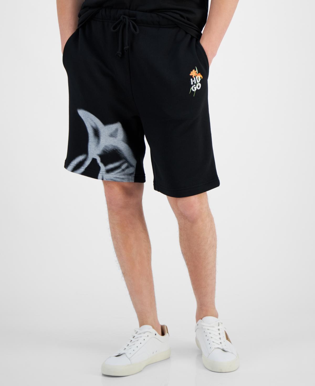 Hugo by Hugo Boss Mens Drawstring Logo Graphic 11.4 Shorts Product Image