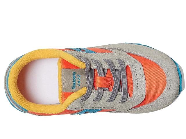 Saucony Kids Originals Jazz Junior (Toddler/Little Kid/Big Kid) (Grey/Orange/Blue) Kids Shoes Product Image