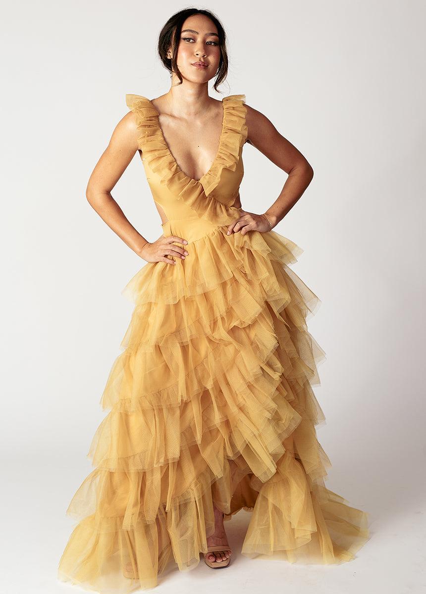 Adrienne Impact Dress in Butterscotch Product Image