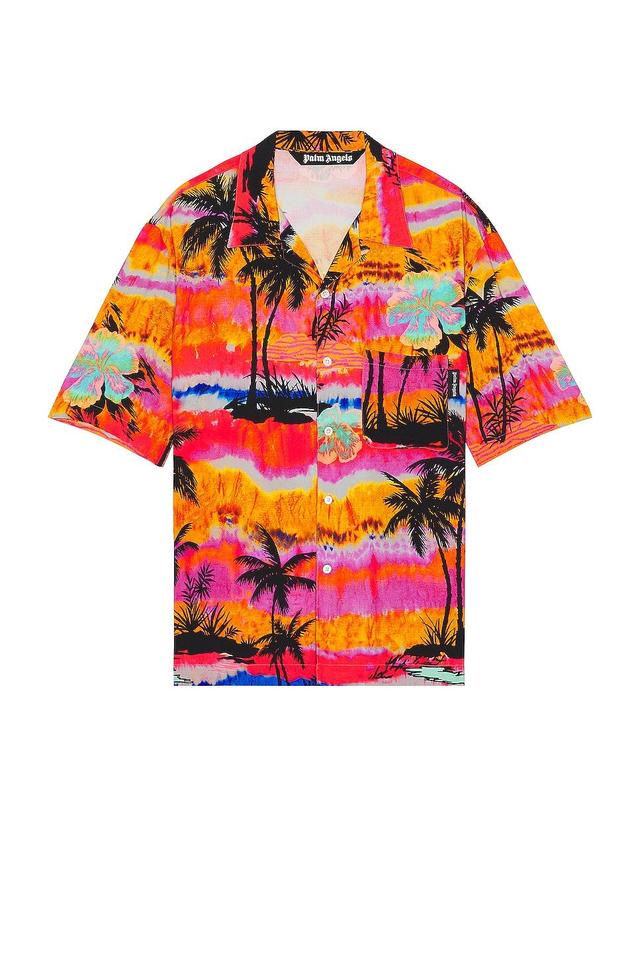 Palm Angels Psychedelic Palms Bowling Shirt Product Image