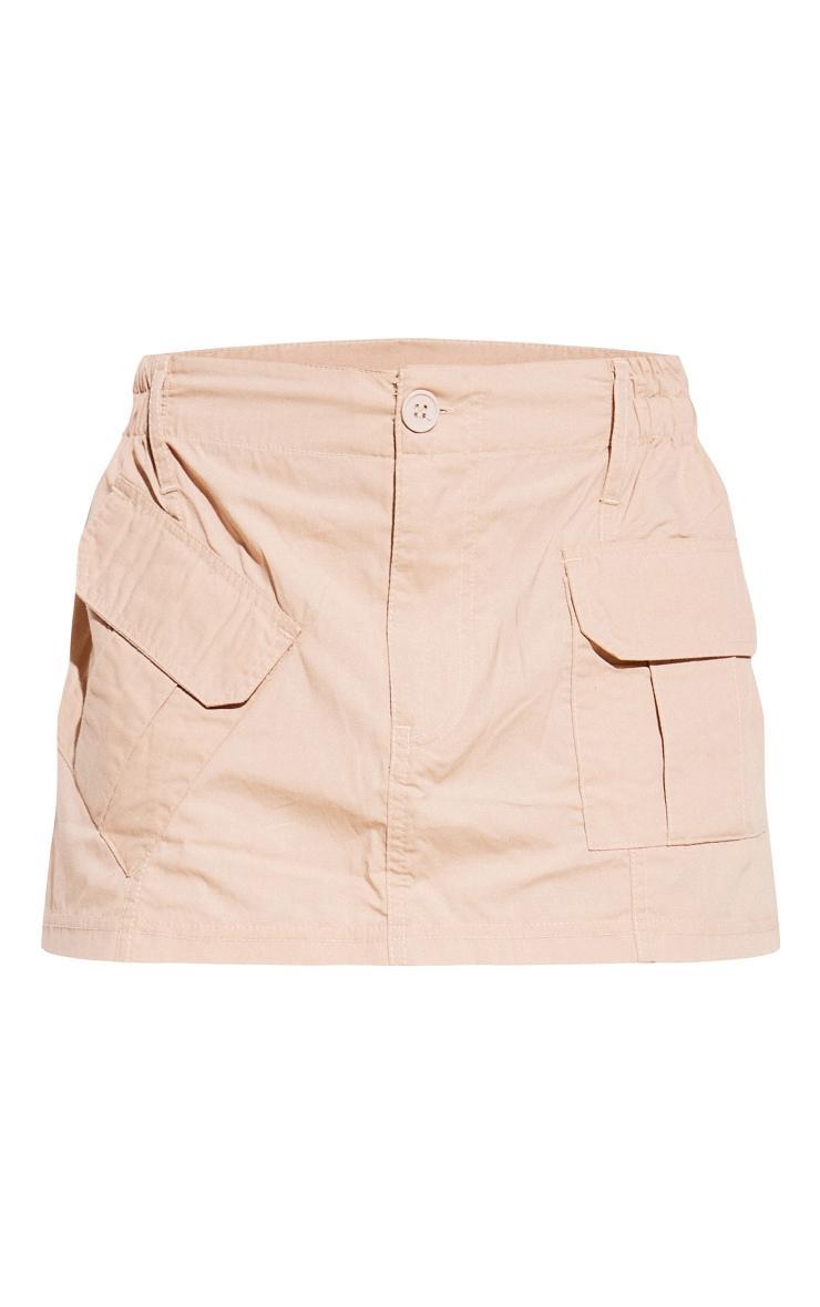 Petite Camel Pocket Front Cargo Micro Mini Skirt Product Image