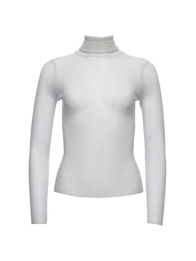 SER.O.YA Piper Sweater in Metallic Silver Product Image