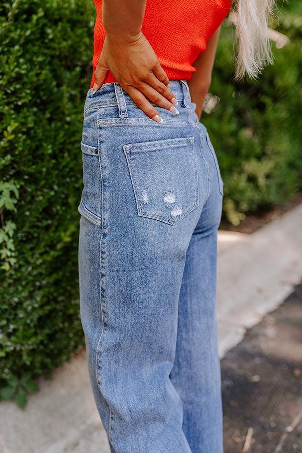 The Penny High Waist Wide Leg Jean in Medium Wash Product Image