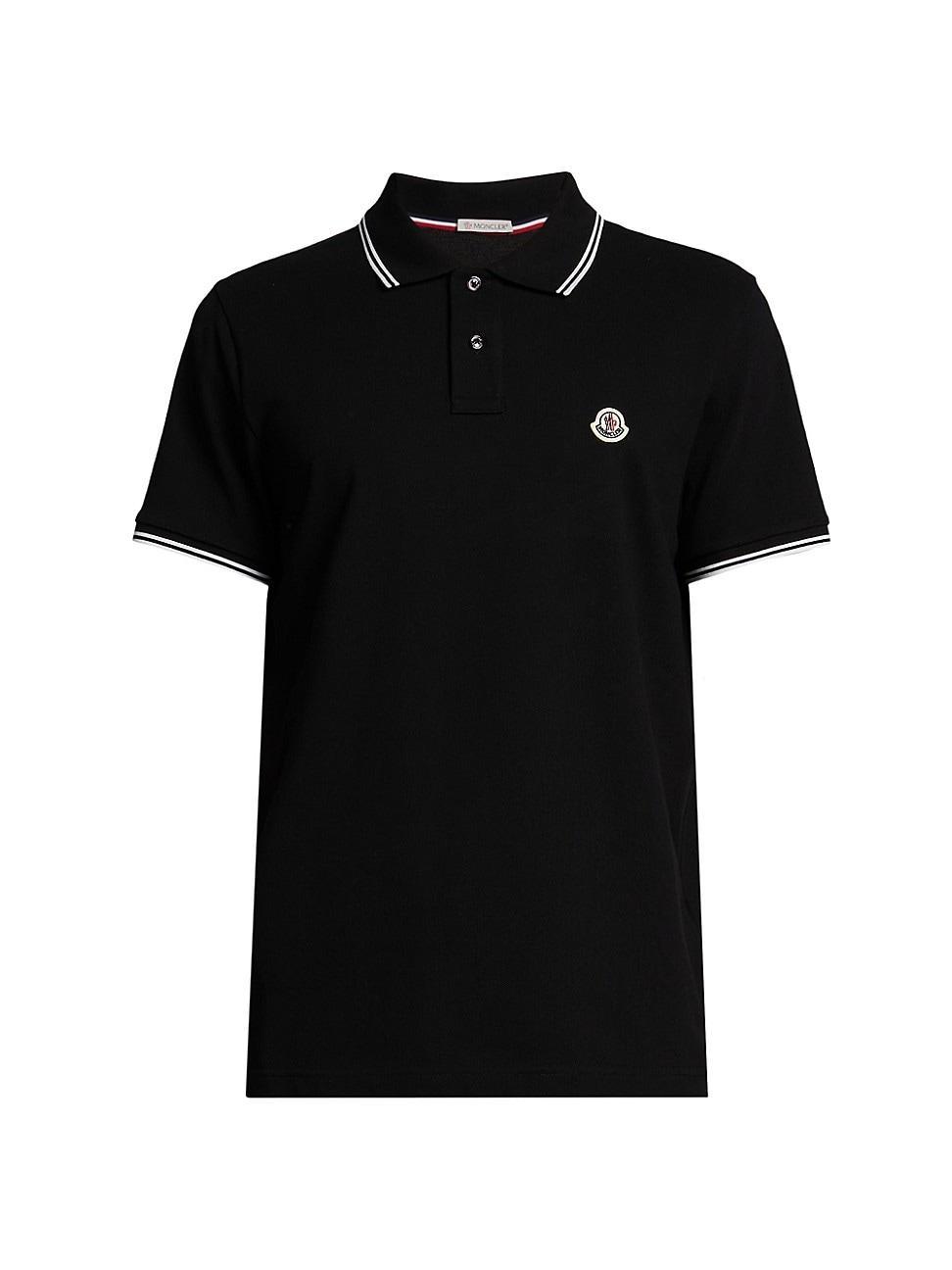 Mens Logo Cotton Short-Sleeve Polo Shirt Product Image