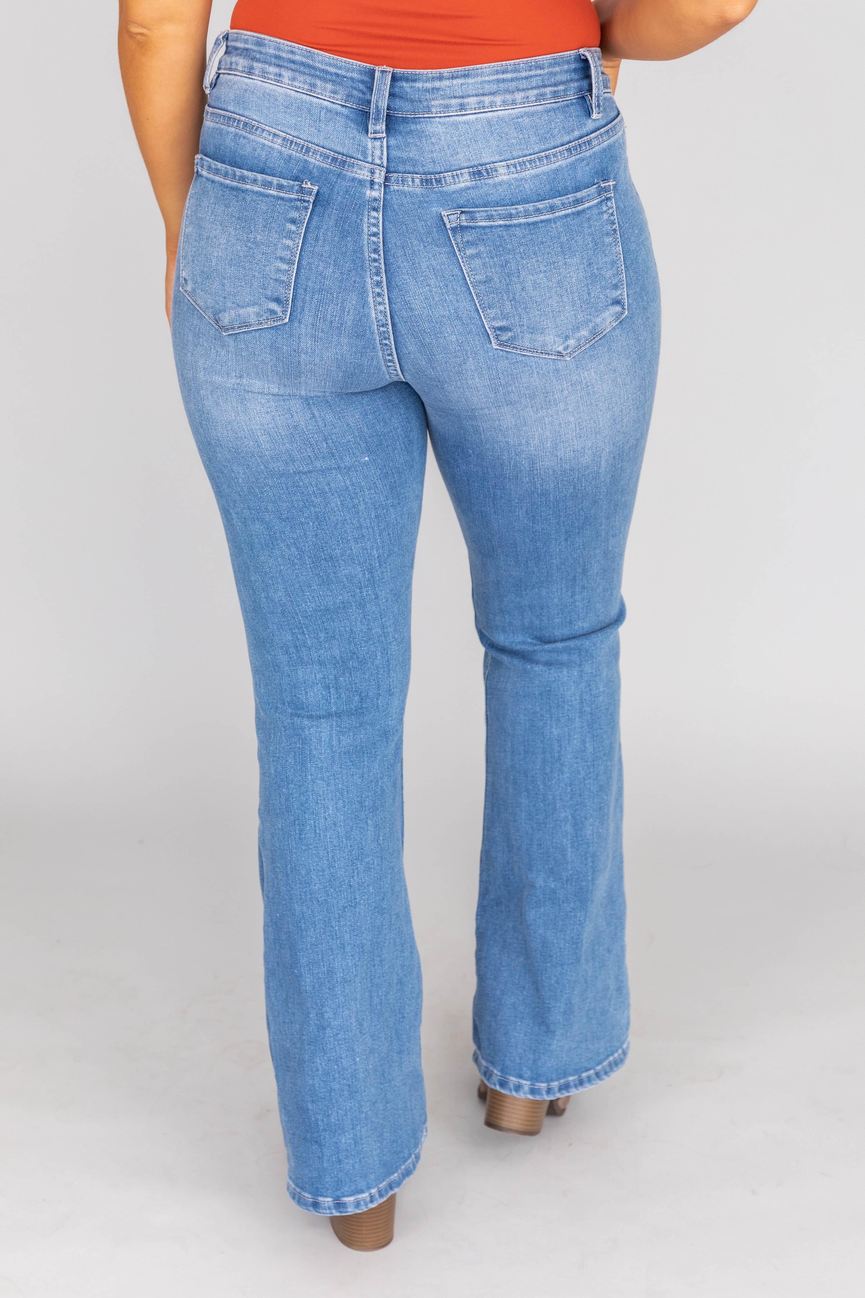 Reagan Medium Wash Flare Jeans FINAL SALE Product Image