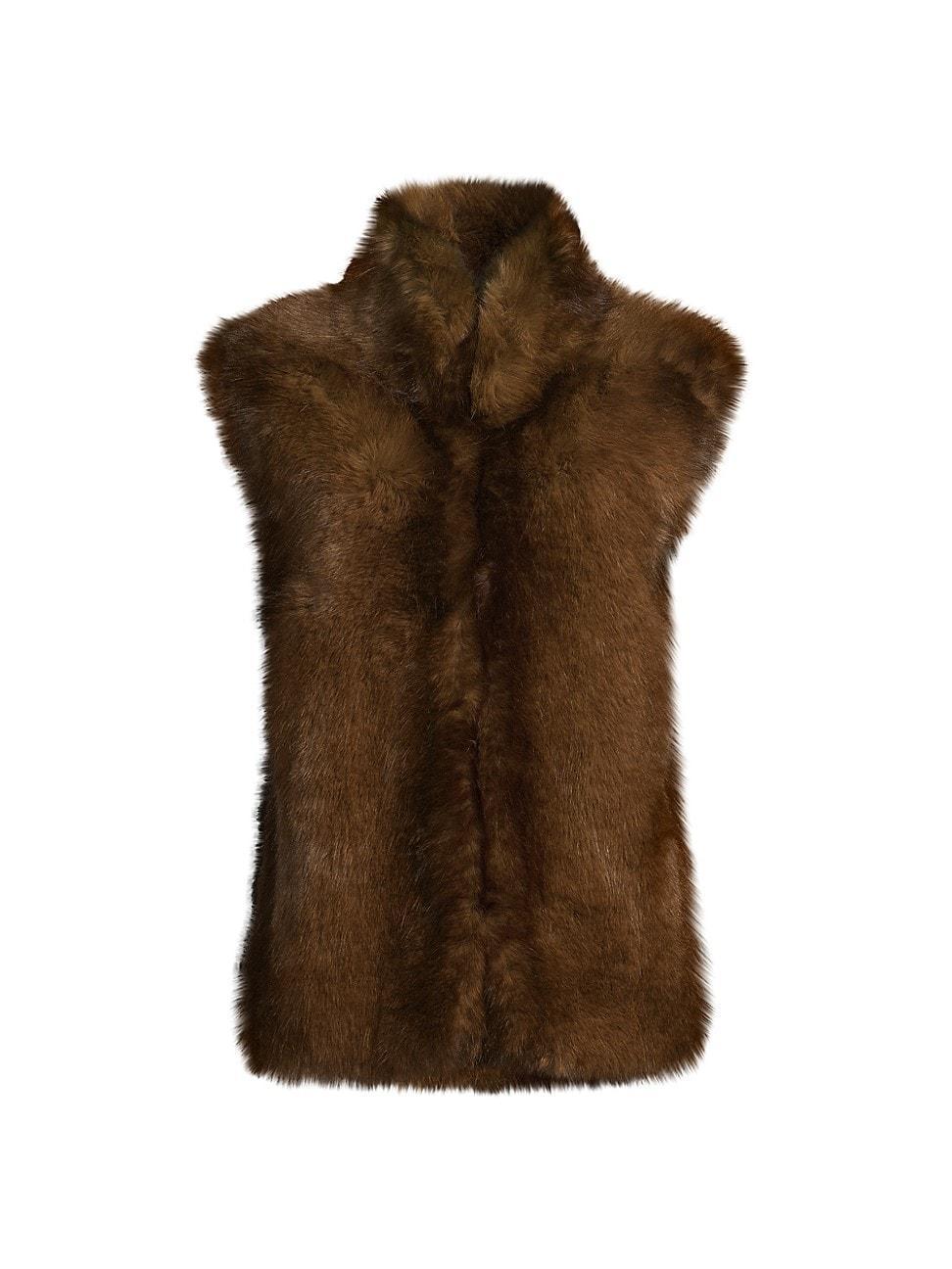 Womens Laila Faux-Fur Sleeveless Vest Product Image