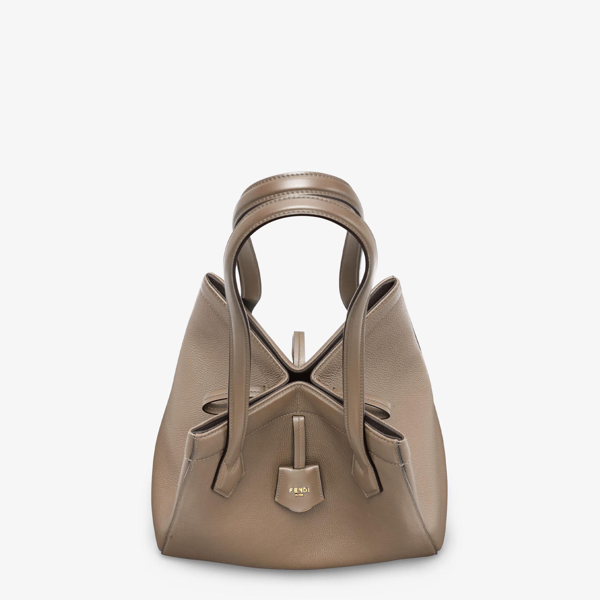 Fendi Origami MediumDove gray leather bag that can be transformed Product Image