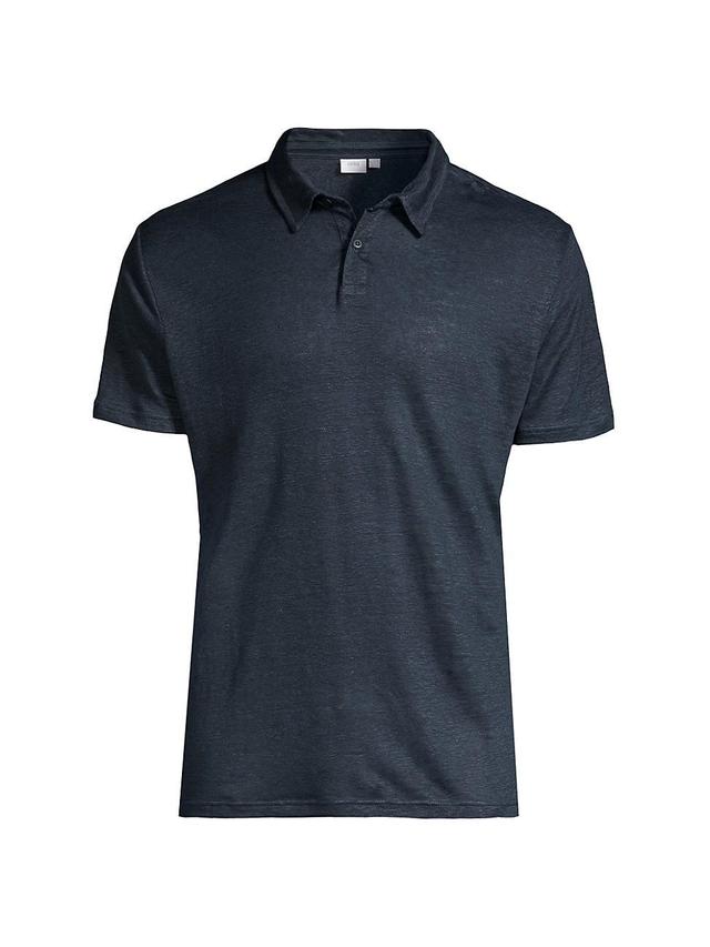 Mens Linen Polo Shirt Product Image