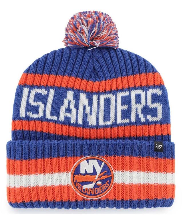 Mens 47 Royal New York Islanders Bering Cuffed Knit Hat with Pom Product Image