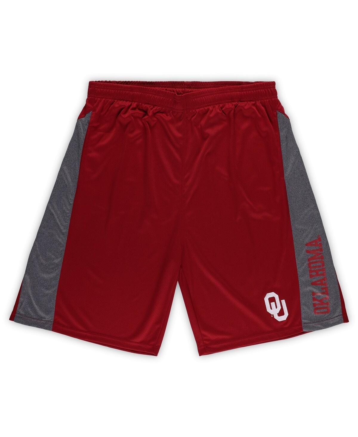 Mens Profile Crimson Oklahoma Sooners Big & Tall Textured Shorts Product Image