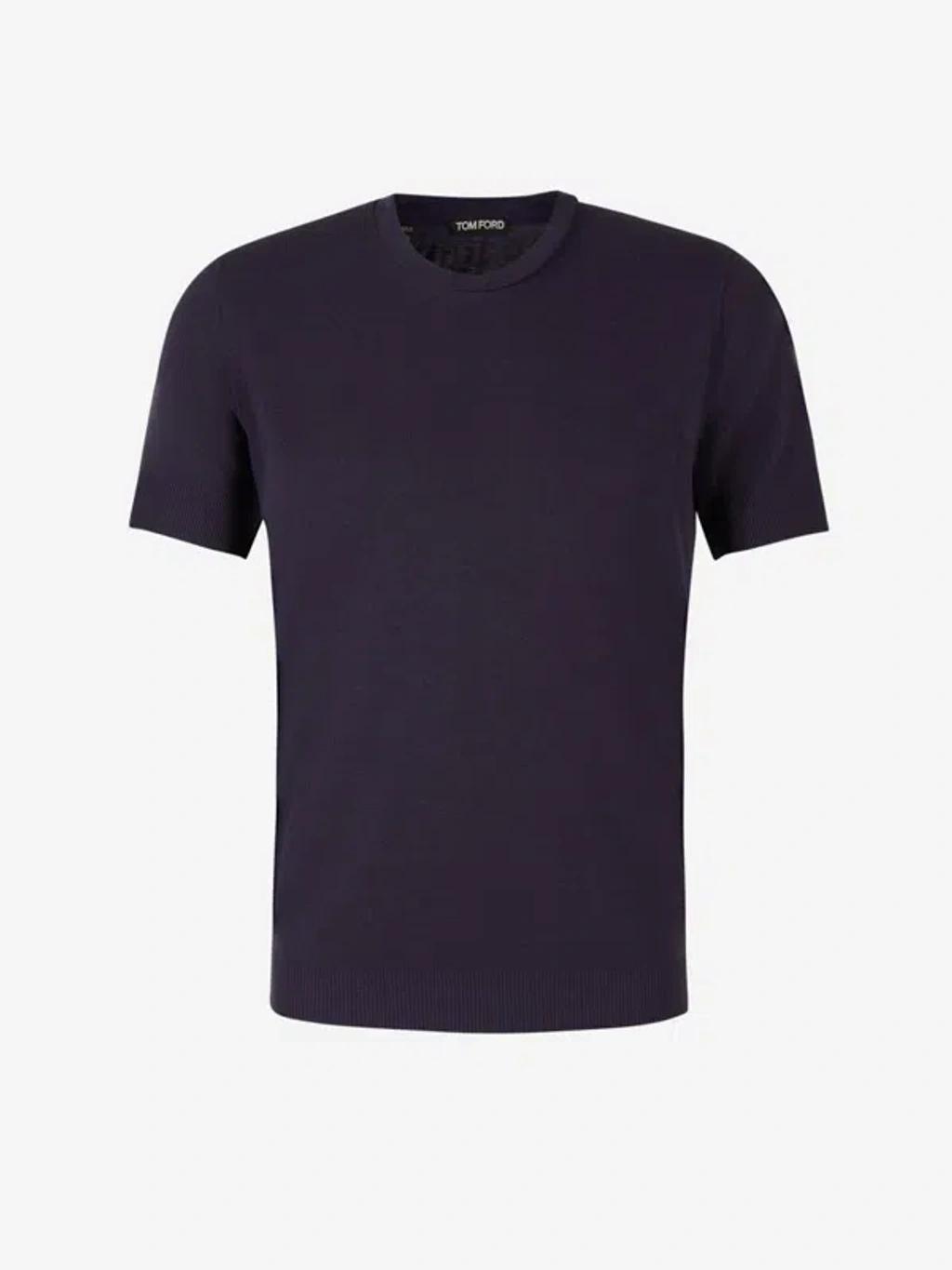 Basic Crewneck T-shirt In Blue Product Image