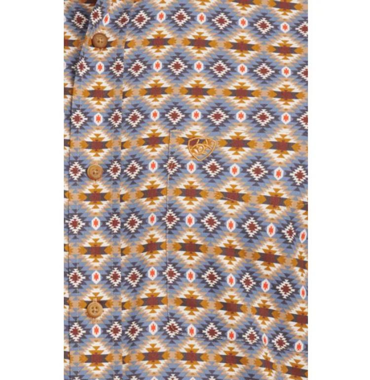 Ariat® Men's L/S Brown/Blue Aztec Print Tennessee Classic Fit Button Shirt Product Image