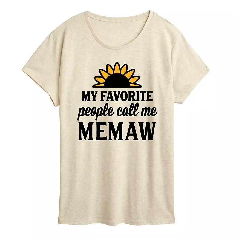 Womens Favorite People Call Me Memaw Graphic Tee Product Image