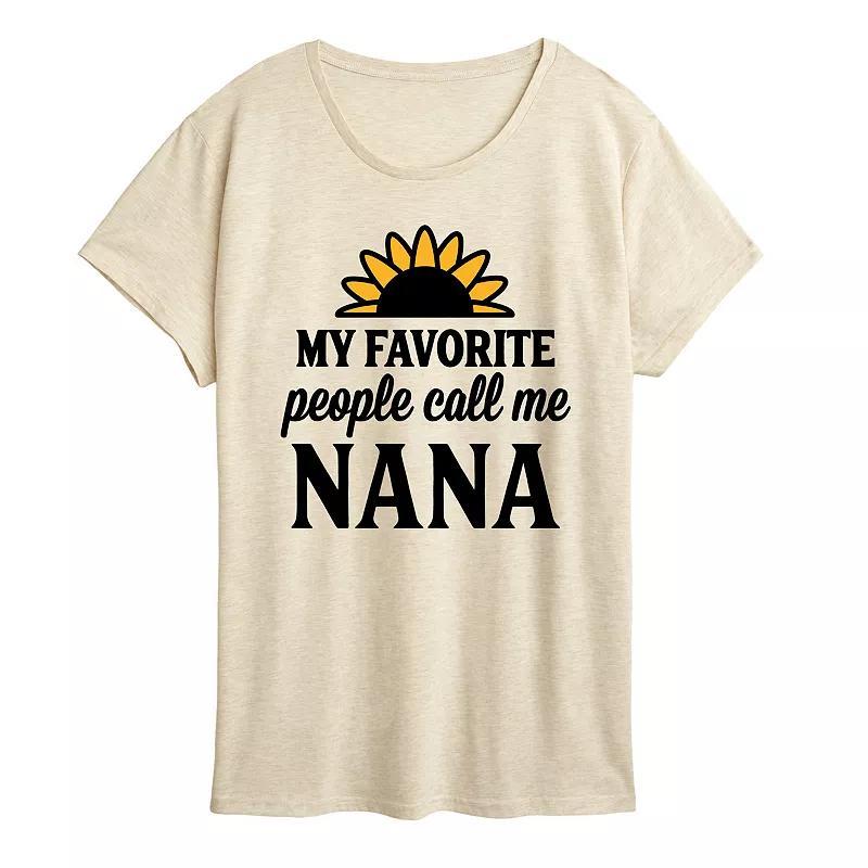 Womens Favorite People Call Me Nana Graphic Tee Product Image