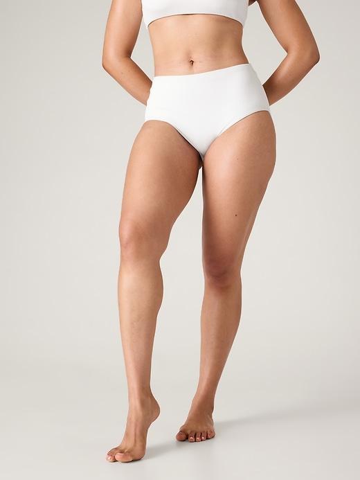 High Waist Pique Swim Bottom Product Image