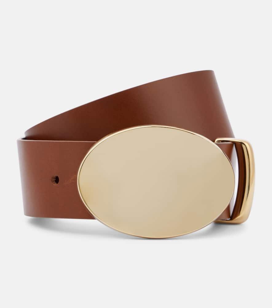 ISABEL MARANT Leonie Leather Belt In Brown Product Image