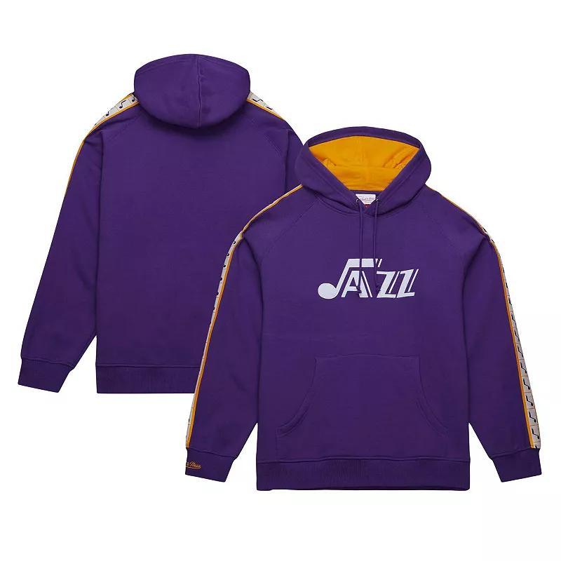 Mens Mitchell & Ness Purple Utah Jazz Hardwood Classics Nights Raglan Pullover Hoodie Product Image