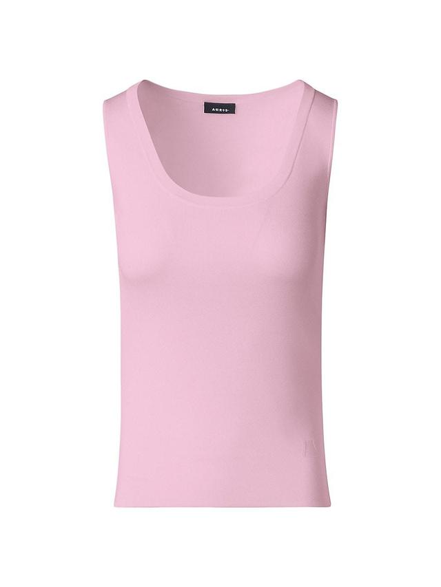 Womens Cotton-Stretch Knit Scoopneck Tank Product Image