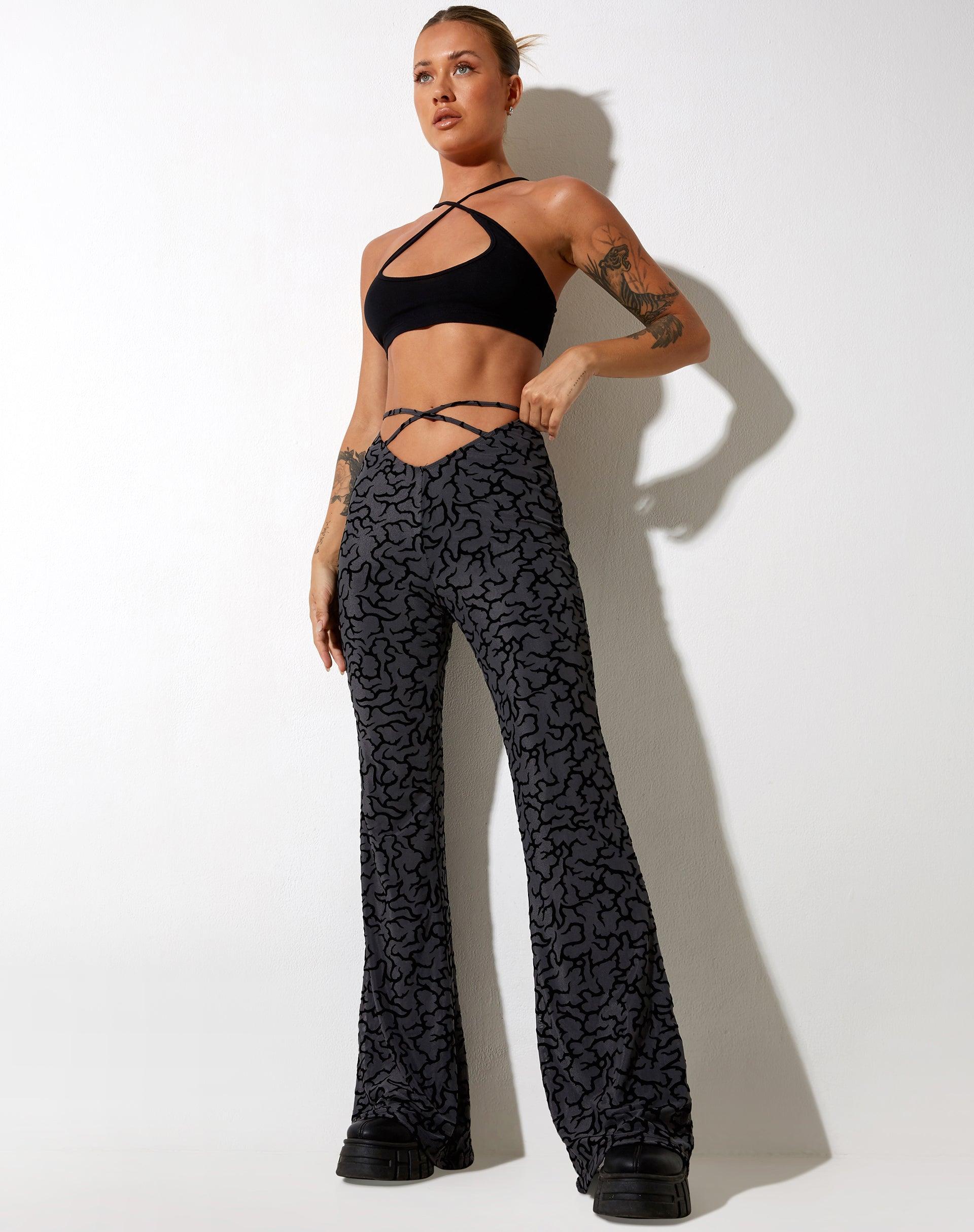 Nancha Flare Trouser in Tribal Flock Product Image