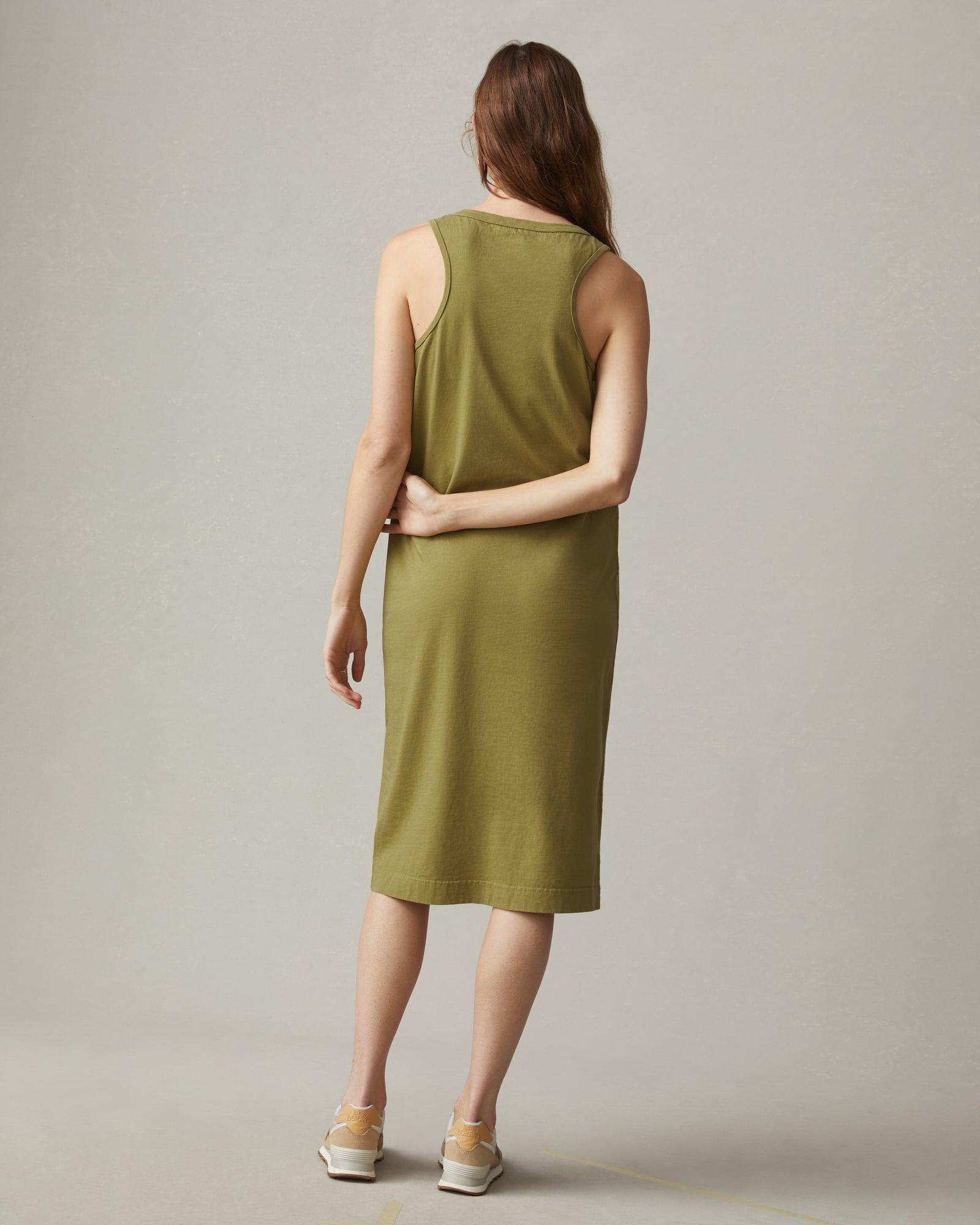 Racer Tank Dress - Peat Moss Product Image