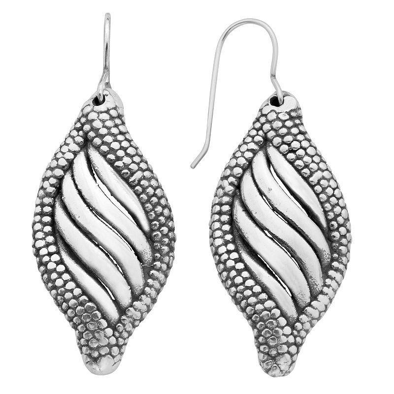 Sterling Silver Sea Shell Dangle Earrings, Womens Product Image