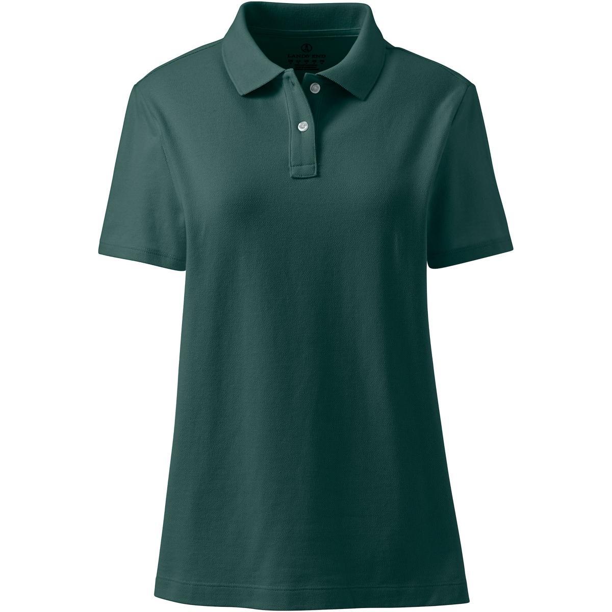 Women's Short Sleeve Feminine Fit Mesh Polo Shirt - Lands' End Product Image