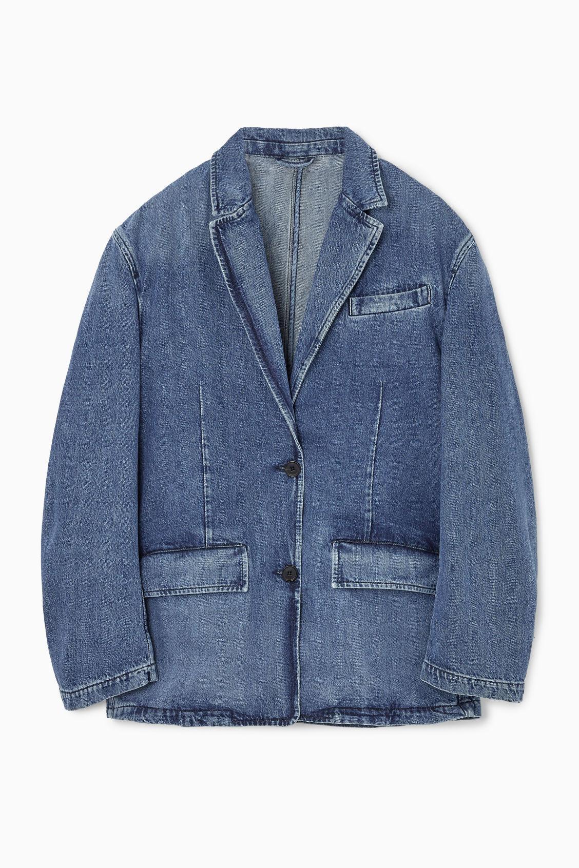 SINGLE-BREASTED DENIM BLAZER Product Image