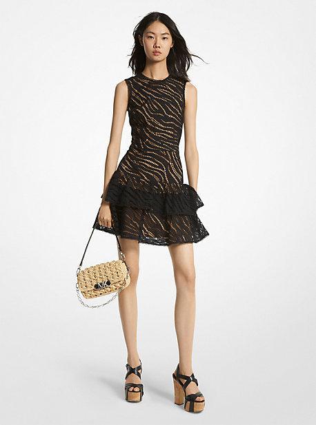 Zebra Eyelet Cotton Dress Product Image